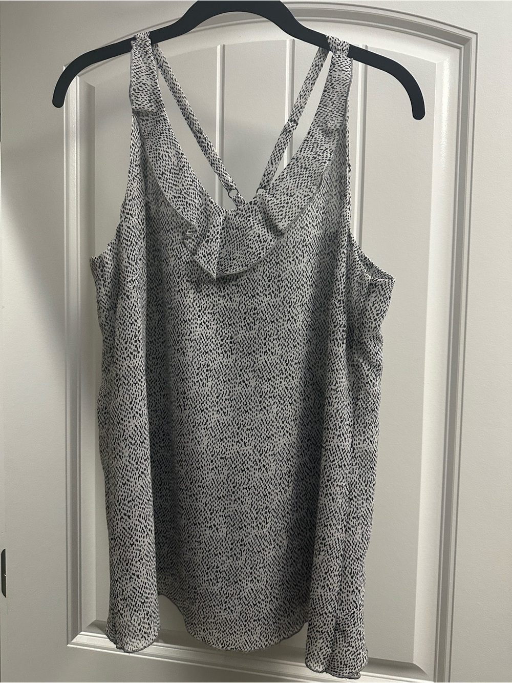 CAbi 5359 Flutter top - camisole blouse medium black and white